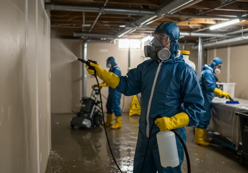 Basement Sanitization and Antimicrobial Treatment process in Parke County, IN